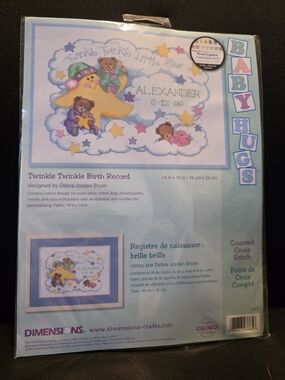 Dimensions Twinkle Birth Record Cross Stitch Kit